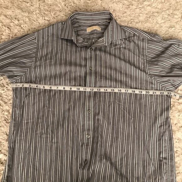 Michael Michael Kors men’s Gray Button down 16.5 - Picture 4 of 6